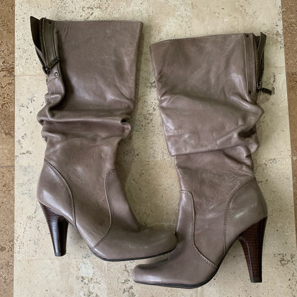 Leather boots